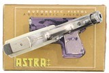 Astra Silver Engraved Cub 2002 Pistol, .22 Short, Boxed, 99034, FB01452 - 5 of 10