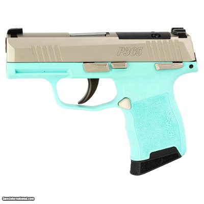 Sig Sauer P365 .380 Nickel/Turquoise, 3.1
