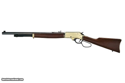 Henry Lever Action .45-70, Brass Receiver, Octagon Barrel, Side Gate