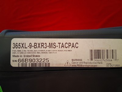 New, old stock Sig Sauer P365Xl - Image 9 of 10