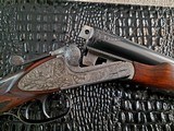 SIMSON SUHL THURINGENSIDE PLATE 12 GA. SXS WITHDEEP RELIEF HAND ENGRAVING - Image 10 of 20