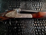 SIMSON SUHL THURINGENSIDE PLATE 12 GA. SXS WITHDEEP RELIEF HAND ENGRAVING - Image 6 of 20