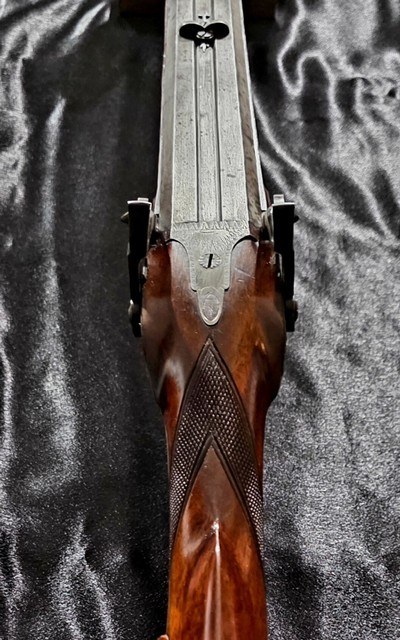UNIQUE ANTIQUE OCTAGON BARRELED SXS SPORTING CAPE MUZZLE LOADER WITH HAMMER SAFETY MECHANISM - Image 1 of 20