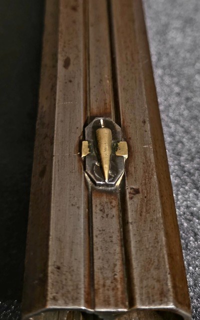 UNIQUE ANTIQUE OCTAGON BARRELED SXS SPORTING CAPE MUZZLE LOADER WITH HAMMER SAFETY MECHANISM - Image 15 of 20