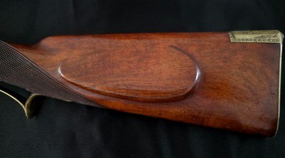UNIQUE ANTIQUE OCTAGON BARRELED SXS SPORTING CAPE MUZZLE LOADER WITH HAMMER SAFETY MECHANISM - Image 7 of 20