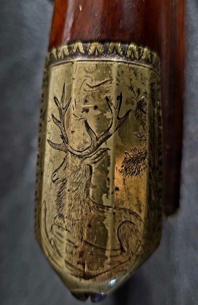 UNIQUE ANTIQUE OCTAGON BARRELED SXS SPORTING CAPE MUZZLE LOADER WITH HAMMER SAFETY MECHANISM - Image 10 of 20