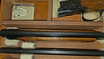 CASED BELGIUM BROWNING SUPERPOSED 2 BARREL MATCHED SET - Image 5 of 20