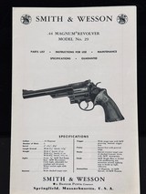SMITH AND WESSON MODEL 29 UNISSUED* NEVER FOLDED* NEVER USED* FACTORY MANUAL - 1 of 7