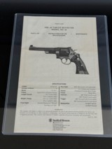 SMITH AND WESSON MODEL 24 1950 TARGET REVOLVER ORIGINAL MANUAL AND DOCUMENTS - 2 of 12