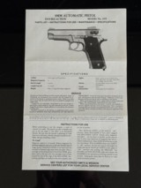 SMITH AND WESSON MODEL 659 SEMI AUTOMATIC MANUAL * WARRANTY * DOCUMENTATION