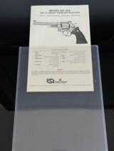 SMITH AND WESSON MODEL
624 REVOLVER 1985 .44 TARGET * UNCIRCULATED NEVER FOLDED MANUAL AND DOCUMENTS - 3 of 11