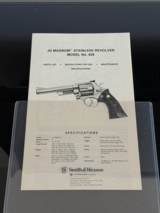 SMITH AND WESSON * FACTORY ORIGINAL * MODEL 629 REVOLVER PRESENTATION GRADE FACTORY MANUAL AND DOCUMENTS - 3 of 12