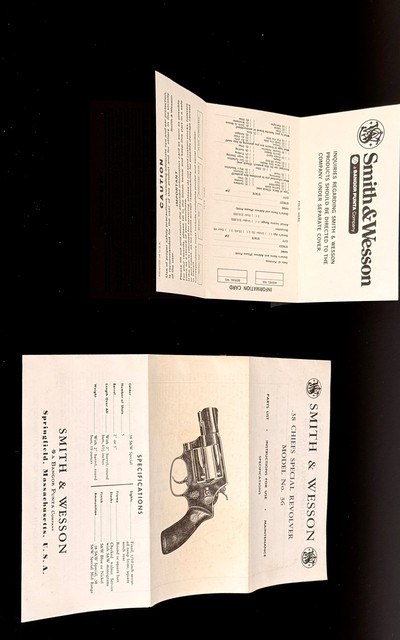 SMITH AND WESSON CHIEFS SPECIAL MODEL 36 NICKEL BOX AND MANUAL - Image 8 of 14