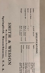SMITH AND WESSON CHIEFS SPECIAL MODEL 36 NICKEL BOX AND MANUAL - Image 11 of 14