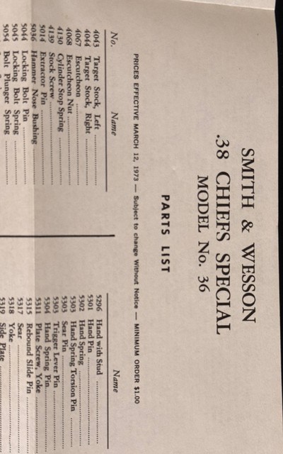 SMITH AND WESSON CHIEFS SPECIAL MODEL 36 NICKEL BOX AND MANUAL - Image 13 of 14