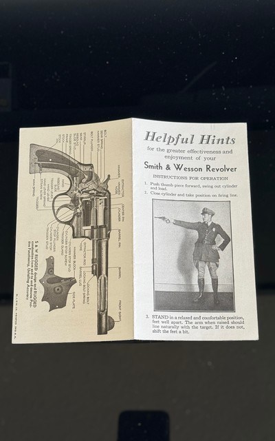 SMITH AND WESSON VINTAGE * HELPFUL HINTS * INSTRUCTION MANUAL * PREWAR-POSTWAR - Image 2 of 6
