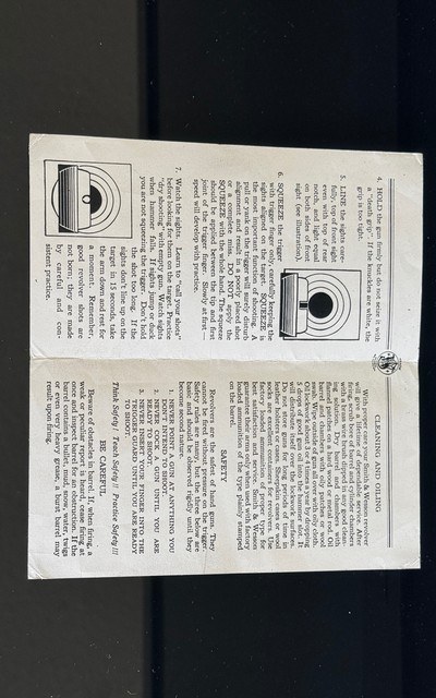 SMITH AND WESSON VINTAGE * HELPFUL HINTS * INSTRUCTION MANUAL * PREWAR-POSTWAR - Image 6 of 6