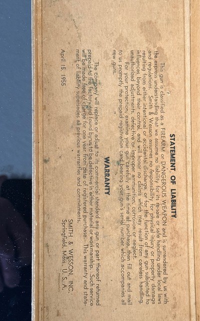 SMITH AND WESSON * K-38 *COMBAT MASTERPIECE * FACTORY BOX * HELPFUL HINTS MANUAL *VCI PAPER * BORE BRUSH - Image 8 of 15