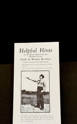 SMITH AND WESSON * K-38 *COMBAT MASTERPIECE * FACTORY BOX * HELPFUL HINTS MANUAL *VCI PAPER * BORE BRUSH - Image 12 of 15