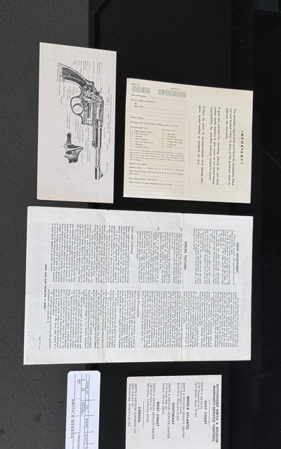 SMITH AND WESSONMODEL 53 * 22 MAGNUMORIGINAL BOX AND DOCUMENTS8-3/8 