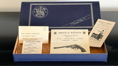 SMITH AND WESSONMODEL 53 * 22 MAGNUMORIGINAL BOX AND DOCUMENTS8-3/8 