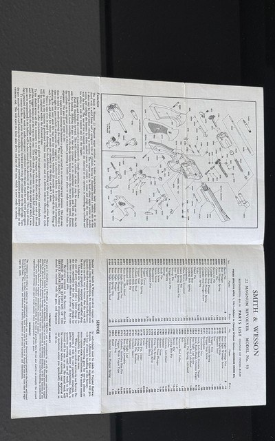 SMITH AND WESSONMODEL 53 * 22 MAGNUMORIGINAL BOX AND DOCUMENTS8-3/8 