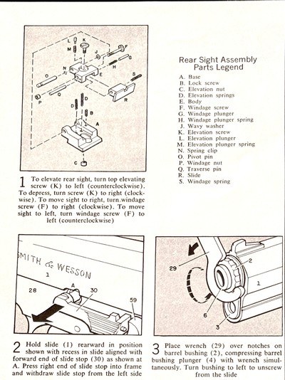 SMITH AND WESSONMODEL 52 / 38 MASTER* CLEANING KIT * BROAD BLADE SIGHT TOOL1960'S* DRY FIRE TARGET * BARREL WRENCH - Image 13 of 15