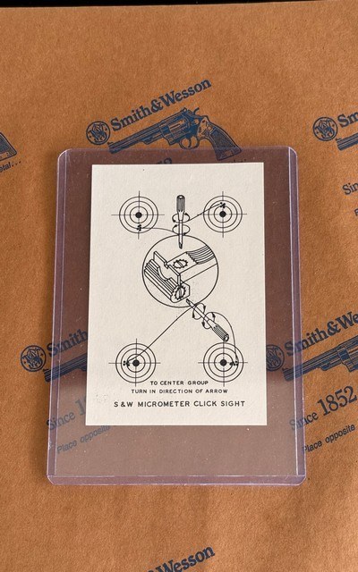 SMITH AND WESSONMODEL 52 / 38 MASTER* CLEANING KIT * BROAD BLADE SIGHT TOOL1960'S* DRY FIRE TARGET * BARREL WRENCH - Image 8 of 15