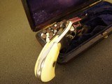 CASED BLUE & NICKEL IVORY GRIPPED COLT NEW LINE .22 REVOLVER - 7 of 15