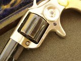 CASED BLUE & NICKEL IVORY GRIPPED COLT NEW LINE .22 REVOLVER - 4 of 15