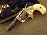 CASED BLUE & NICKEL IVORY GRIPPED COLT NEW LINE .22 REVOLVER - 2 of 15