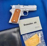 Detonics .45 Combat Master Mk II Satin Nickel new in pouch - 3 of 5