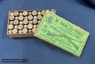 RARE Full Box of 1870's UMC .38 Long Rimfire Ballard Rifle Cartridges & Box Scarce Rim Fire Ammo!If You're a Veteran, Active Duty Military or Service
