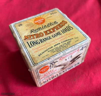 2-Piece Remington Nitro Express 20 ga. Shot Shell Box w/ Flying Duck Graphics - Full & Sealed!