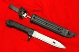AK-74 Pattern Bayonet w/ Spear Point Blade & Matching Wire Cutter Scabbard - Unissued