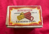 Full & Sealed Winchester Leader Oval 2-Piece 12 Ga. Shotshell Box - Scarce & NICE! - 5 of 9