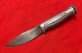 Scarce! 1920’s R-G Combination Survival Knife & Sheath - Aluminum Handle w/ Storage Compartment - Canada Patent 1923 - 2 of 10