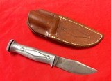 Scarce! 1920’s R-G Combination Survival Knife & Sheath - Aluminum Handle w/ Storage Compartment - Canada Patent 1923