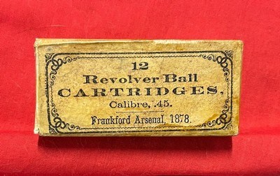Frankford Arsenal .45 Colt & Schofield Revolver Cartridges Dated 1878 Full & Sealed!