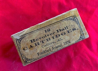 1875 Frankford Arsenal .45 Colt & Schofield Partial Box & Cartridges - Scarce! - Image 4 of 4