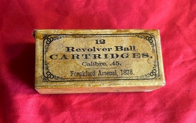 1878 Frankford Arsenal .45 Colt & Schofield Sealed Box & Cartridges - Scarce! - Image 9 of 9