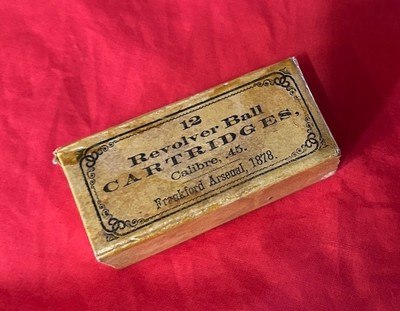1878 Frankford Arsenal .45 Colt & Schofield Sealed Box & Cartridges - Scarce! - Image 1 of 9