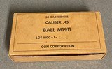 Winchester Olin WCC .45 ACP Military 230gr Ball M1911, Mfg 1971 - 4 of 6