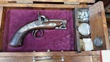 Engraved Gulour, Irish?, Cased Percussion Pistol with all Accessories - 4 of 6