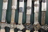 A recently discovered collection of Turn of the Century, Highly Engraved, Ornate Ivory Handled Ceremonial Swords. Some pre 1900, some Post 1900. - 4 of 6