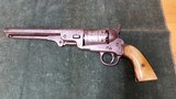 Colt American, Brevete, 1851 Navy pattern, Engraved Revolver Nickle Plated, Ivory Grips