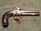 John Brown Engraved, silver plated, 38 cal. Percussion Pistol with attached Ramrod, 1840s - 1 of 7