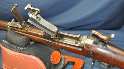 Springfield Trapdoor 1884 Rifle with w/ M1873 Socket Bayonet & Scabbard, Nice Condition, .45-70 Government 1873 - Image 13 of 20