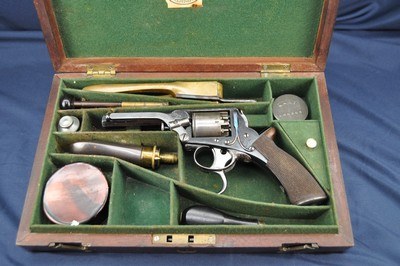 Original Cased Tranter 3rd Model Revolver VGC sold by B.A. Beckwith London 80 bore / .380 - Image 1 of 15