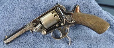 Original Cased Tranter 3rd Model Revolver VGC sold by B.A. Beckwith London 80 bore / .380 - Image 3 of 15
